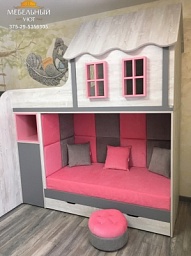 Стильная спальня для маленькой девочки на заказ фото мебели. Мебельный уют.
